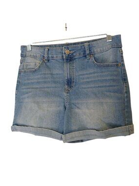 D. Jeans Womens Light Wash Denim Shorts Size 4  Cuffed Hem 5 Pockets #D-36